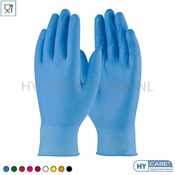 DI651005-30 Hycare disposable handschoen nitril ongepoederd 240 mm blauw