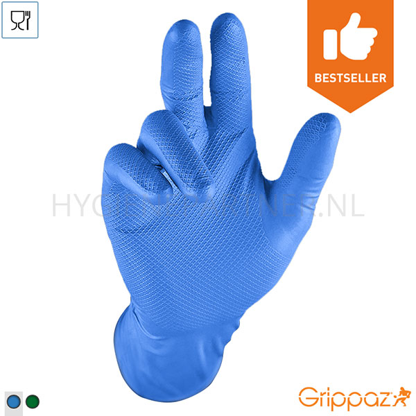 DI651035-30 Grippaz 306BL disposable handschoen nitril chemiebestendig 300 mm blauw