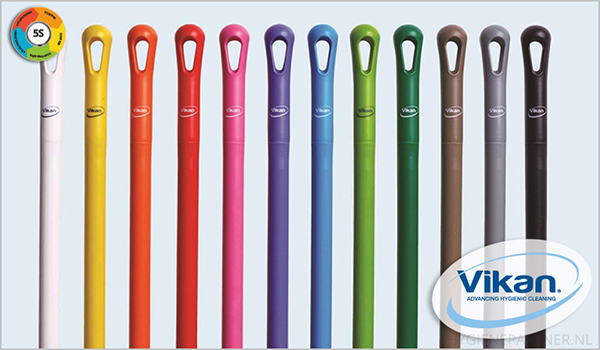 Vikan kleurcodering voor toepassing binnen 5S Lean methode | Hygienepartner.nl