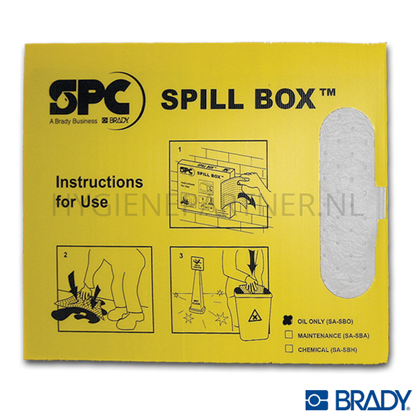 BI401033 Brady SA-SBO Spill Box dispenser SPC olie