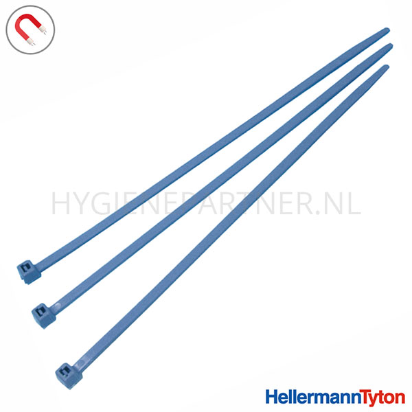 DE701001 HellermannTyton 111-00937 PA66MP bundelband hersluitbaar detecteerbaar 250x4,6 mm blauw