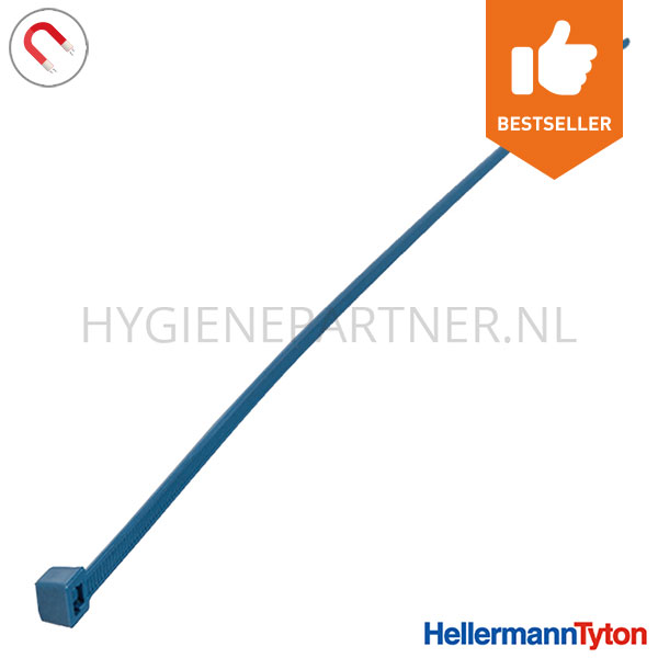 DE701034-30 HellermannTyton 111-00831 PA66MP bundelband polyamide detecteerbaar blauw 390x4,6 mm