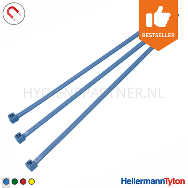 DE701038-30 HellermannTyton 111-01341 PA66MP+ bundelband polyamide detecteerbaar blauw