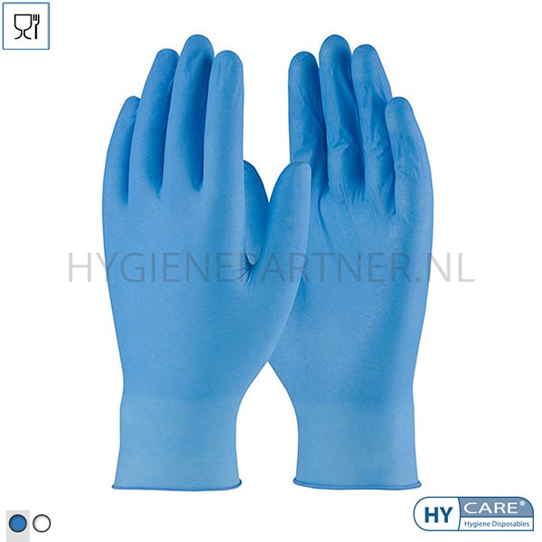 DI551001-30 Hycare disposable handschoen latex gepoederd 240 mm blauw