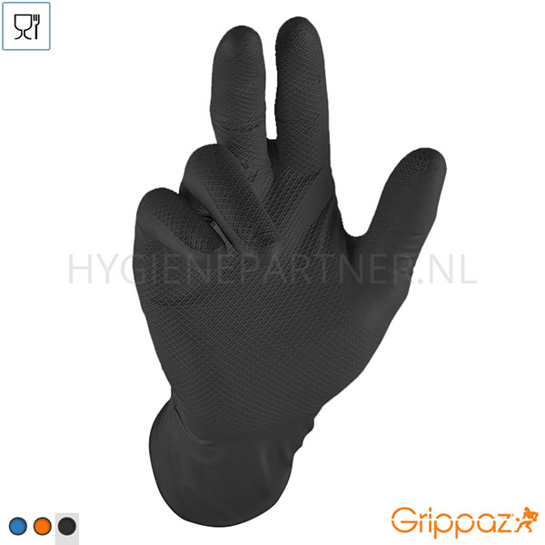 DI651051-90 Grippaz 246BK disposable handschoen nitril chemiebestendig 240 mm zwart
