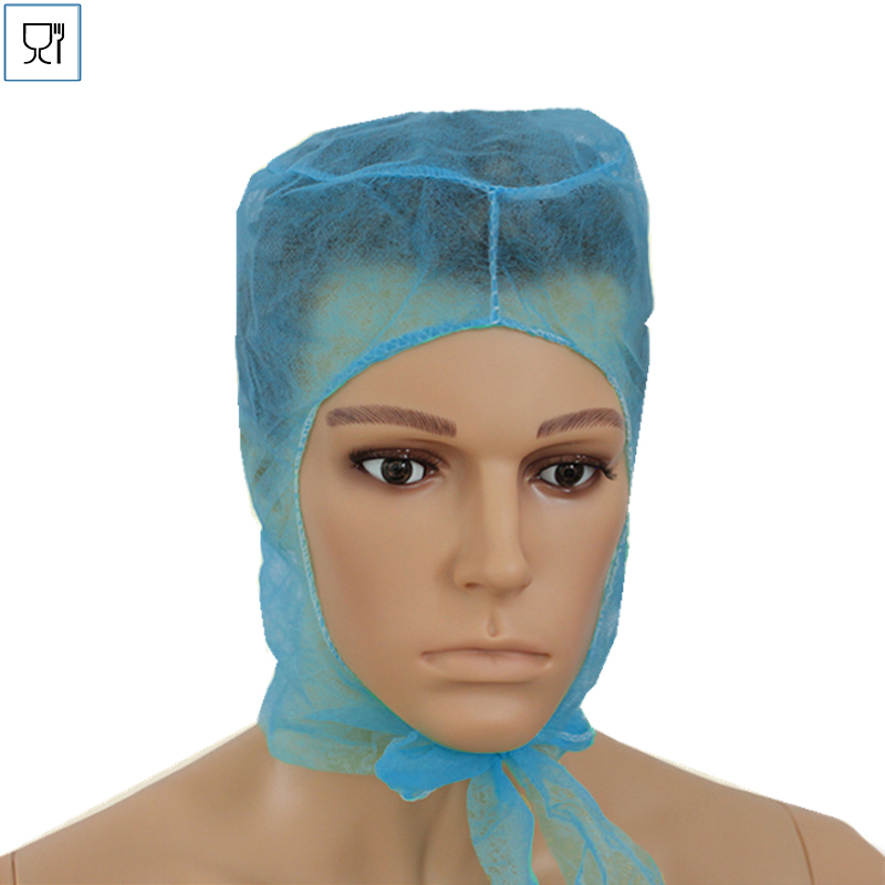 DI991001-30 Disposable hoofdkap non-woven astrocap polypropyleen met strik blauw