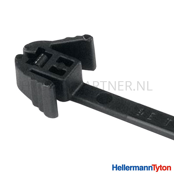 KM051008-90 HellermannTyton 115-40300 PA66 bundelband hersluitbaar 300x4,8 mm zwart