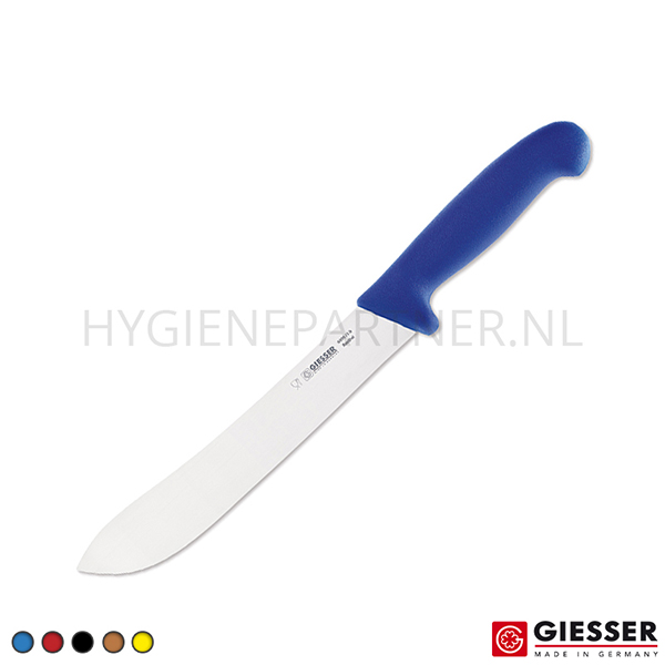 Over instelling Bezet met de klok mee Giesser 6005-21 slagersmes lemmet 21 cm blauw | Hygienepartner.nl